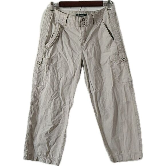 Eddie Bauer Tan Cargo Pants Relaxed Fit Lightweight - Picture 1 of 6